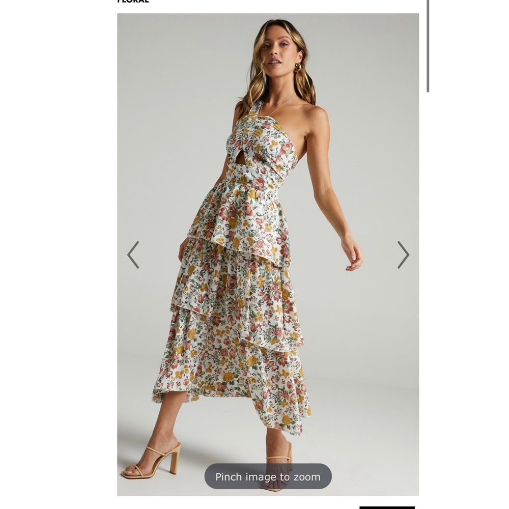 Showpo Floral Dress - US size 6 - Worn once